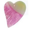 出荷する準備ができて在庫の速い発送ユニークな宝石ジュエリーDIY個性創造的な多色桃の心瑪瑙石ペンダントネックレスアクセサー