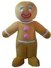 2019 Factory Outlets Gingerbread Man Cartoon Mascot Costume Fancy Party Dress Halloween Costumes Adult Size258O