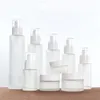 Milchglas-Pumpflasche, nachfüllbar, Cremetiegel, Lotion, Spray, Kosmetik, Probenaufbewahrungsbehälter, 30 ml, 40 ml, 50 ml, 60 ml, 80 ml, 100 ml