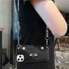 Luxus-Designer-Handyhüllen für iPhone 14 13 12 11 Pro XS Max XR 7 8 Plus Bienen-Geldbörsen-Lanyard Crossbody-Leder-Kartensteckplatz mit Schultergurt-Abdeckung