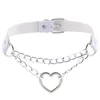 ketting choker voor vrouwen hart chokers retro lederen kraag kettingen mode hiphop sieraden groothandel wil en zand drop -schip