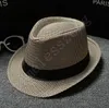 40 designs Chapeaux de paille à la mode Hommes Femmes Panama Chapeaux Couleur unie Chapeau de jazz Stingy Brim Hats