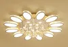 Nowoczesny kryształowy żyrandol z pilotem Biała lampa akrylowa salon Kuchnia Foyer Luster Decor Home Lighting Fixury Myy