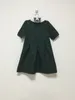 Mãe filha vestidos moda família combinando roupas magro mãe e filha roupas verde meia manga vestido de natal9131319