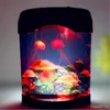 Più nuovo creativo bellissimo acquario luce notturna serbatoio nuoto luce d'atmosfera durevole decorazione domestica simulazione medusa lampada a LED