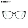 Luxury-Ralferty 2019 Lunettes de luxe légères pour femmes, monture œil de chat, lentille claire avec jambe à ressort, lunettes optiques F92171