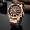 Curren Watch Men Waterproof Chronograph Sport Wojskowy Zegar Zegar Top Marka Luksusowa skórzana zegarek Man Masculino 8291 L323K