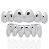 Hip Hop new Teeth Grillz Iced Out Top & Bottom Tooth Set For Men Women 3 Colors Fashion Irregular Tooth Grillz Jewelry