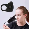 Amerikaanse voorraad Fashion Spons Gezichtsmasker met Filter Valve Designer Luxe Mond Maskers Katoen Herbruikbaar Wasbaar Ademend Black Gezichtsmasker Unisex