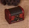 free shipping 200pcs Vintage Jewelry Box Organizer Storage Case Mini Wood Flower Pattern Metal Container Handmade Wooden Small Boxes