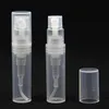 Spray de perfume de plástico Botella vacía 2ML 2G Muestra recargable Envase cosmético Mini atomizador redondo pequeño para loción Piel más suave LX5758