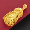 Vintage 18K Yellow Gold Filled Buddha Pendant Buddhist Beliefs Necklace For Womens Mens Classic Jewelry227e