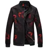 Spring Autumn Bomber Jacket Men Floral Printed Fashion Slim Fit Mens Casual Jackets Long Sleeve Mens Windbreaker Coat Male M-6XL