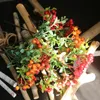 10 pçs / lote plantas artificiais espuma de frutas baga de Natal ramo de flores falsas para acessórios de decoração para casa segurando flores
