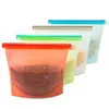 1500ml / 1000ml reutilizável alimentos de silicone fresco sacos de alimentos saco de preservação de alimentos recipiente de armazenamento de vedação Portable piquenique Ziplock Bags Navio grátis