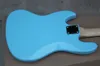 Factory Custom Sky Blue Electric Bass Guitar with Red Tortoise Shell Pickguard,Rosewood Fingerboard,Offer Customized