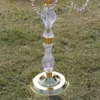 90 cm Wysokość Akrylowe 5-broni Metal Candelabras Z Kryształowymi Wisiorami Świec Świecę Uchwyt Centerpiece Party Decor