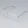 Commercio all'ingrosso-Business Pure Titanium Rimless ultraleggero per uomo che legge occhiali ottici BR1028