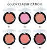 HANDAIYAN 6-colour matte Blush Rouge Nude cosmetic powder Natural Brightening long lasting blush pressed powder makeup powder