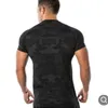 Mężczyźni Sport Running Koszulki Kamuflaż Sportswear Męskie Krótki Rękaw Siłownia Koszula Szybka Sucha Koszykówka Trening T Shirt