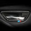 För BMW F10 5-serien Carbon Fiber Car Interior Window Switch Frame Door Bowl Cover Trim Sticker 2011-2017 Tillbehör