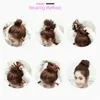 مجعد متموجة updo شعر كعكة الامتدادات دونات scrunchy الشعر مجعد الشعر الطبيعي للنساء الأطفال chignons6549663