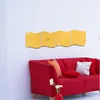 DIY 2サイズの波形の3Dクリスタルミラーステッカーベッドルームのための壁のステッカーのための壁のステッカー壁アートの取り外し可能