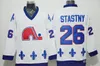 Quebec Nordiques Jerseys Ice Hockey 13 Tappetini Sundin 21 Peter Forsberg 26 Peter Stastny 19 Joe Sakic Jersey Team Colore Blu Navy Bianco