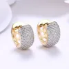 Lyxdesignad örhänge Single Row Romantic Champagne Gold Mosaic Zircon CliponScrew Back Earring Accessories Birthday Prom Gift541746567