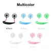 2020 Portable USB Rechargeable Neckband Lazy Neck Hanging Dual Cooling Mini Fan sport 360 degree rotating hanging neck fan