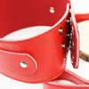 Bondage Faux Leather Neck Collar Cosplay Leash Restraints Slave Sexy Adult Roleplay #R43