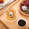 Çay Filtresi Paslanmaz Çelik Örgü Bitkisel Kalp Şeklinde Çay Süzgeci Araçları Uzun Saplı Kavrama Kaşık Gevşek Yaprak Snap Gümüş Steeper