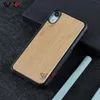 Simple Blank Wooden TPU Men's Phone Cases Shockproof For iPhone 6s 7 8 Plus 11 12 Pro Max Xs Xr X Custom Logo Engraved Back Cover Case Wholesale