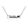 Mama Bear Necklace Cubs Stainless Steel Bar Pendant Ideas Gifts for Mom Grandma2820807