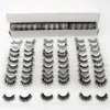 Tepsi ile 3D Vizon Lashes No Kutusu 30 Pairs Pack El Yapımı Tam Şerit Lashes Vizon Yanlış Kirpik Makyaj Kirpik Cilios