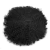 Afro Curly Mens Toupee Full Poly Toupee For Men Hairpieces Replacement Systems African American Human Hair All Skin Pu Men Afro Curly Wig