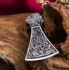JF084 collier hache Viking nordique gravé symbole spécial motif viking amulette pendentif Vintage colliers femmes bijoux 256H