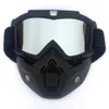 Motorcycle Tactical Face Goggles Outdoor Sports Skiing Moto Wind Dust Proof Retro Unisex Detachable Cycling Helmet Mask259N