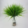 Artificial Flowers with Leaf Green Grass Plastic Plants Fake Leaf Foliage Bush for Home Wedding Decoration Party Supplies