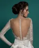 Robe de noiva dentelle robe de mariée 2020 court Champagne Tulle perles robes de mariée longueur au genou Illusion dos robes de mariée293y