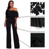 Rompers eDressU 2019 Lace Jumpsuits Strapless Summer Playsuit Sexy Off Shoulder Black White Blue Bodysuit ZSCG055