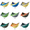 44 cores 106 * 55 polegadas de pára-quedas ao ar livre Hammock Dobrável camping balanço pendurado cama de nylon hammocks com cordas mosquetões BC BH1338