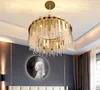 Nieuwe Moderne Woonkamer Crystal Light Kroonluchter Goudlamp AC110V 220 V Luster Led Dinning Room Lights Armure Myy