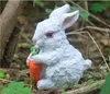 Tavşan Süs Bonsai Bahçe Süslemeleri Yosun Mikro Peyzaj Sahne Hayvan Model El Sanatları Reçine Bunny