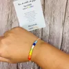 Sommarfärg Armband Rainbow Armband Bröllopsfest Gåvor för vänner Knot Friendship Armband Quotes Armband för systrar Mom Döttrar