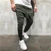 Coole mannen asymmetrische gelaagde joggerbroek hiphop streetwear joggerbroek slim fit casual trekkoord dichte onderkant lange broek groot 209M