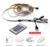 5V 2835 USB LED قطاع الخفيفة 1M 2M 3M 4M 5M RGB اللون TV خلفية الإضاءة أضواء الجنية Decoracion