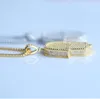 catena di alta qualità hip hop bling box 24 "donne uomini coppia oro argento collana ciondolo mano ghiacciata colore oro per regalo di compleanno