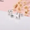 Donia Sieraden Hot Oorbellen Mode Letter Emaille 925 Silver Oorbellen Europese en Amerikaanse Creatieve Heren en Dames Oorbellen Kerst GIF