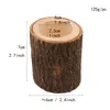 Stump Candle Houder 3 stks / set Pijler Rustieke Boom Houten Kandelaar Mini Bloempot Outdoor Garden Succulents Flowerpot